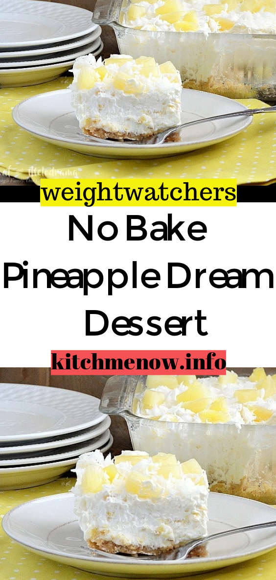 No Bake Pineapple Dream Dessert -   14 desserts Coconut graham crackers ideas