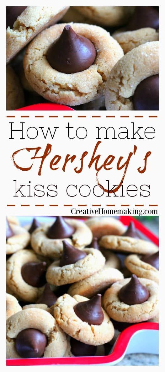 Hershey's Kiss Cookies -   14 desserts Peanut Butter hershey’s kisses ideas