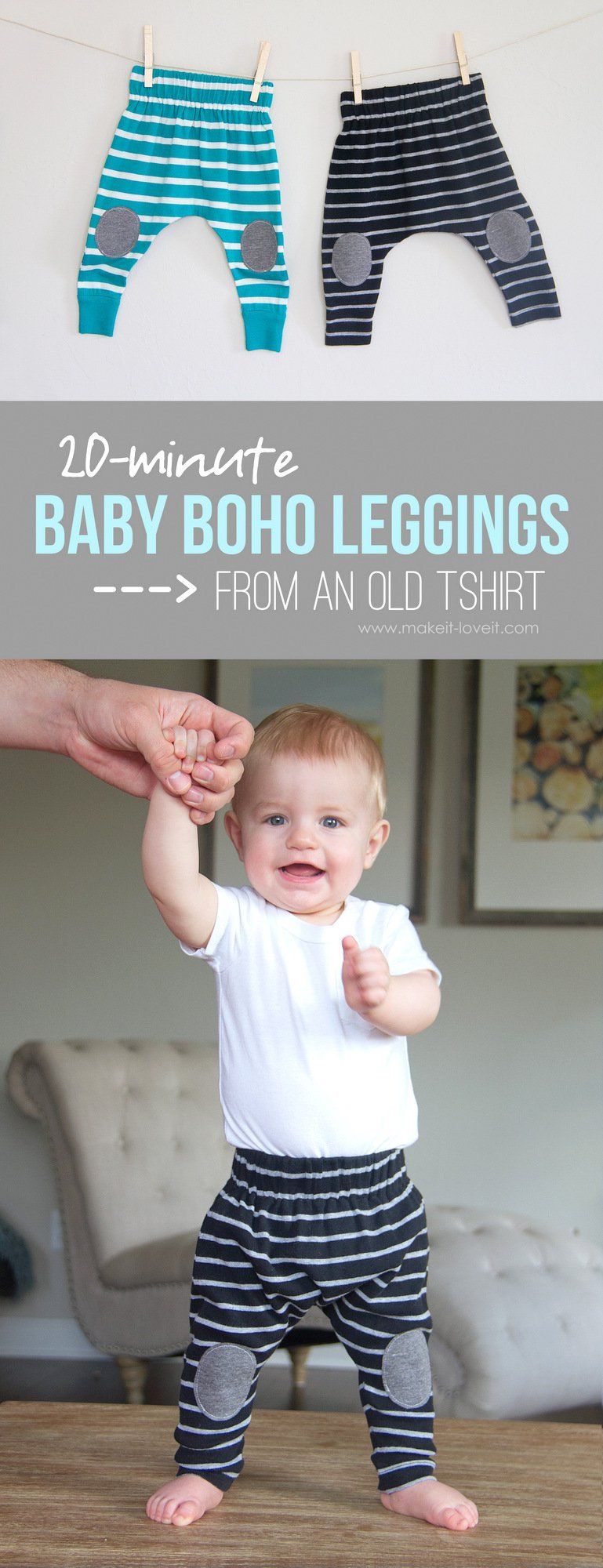 14 DIY Clothes Pants baby leggings ideas