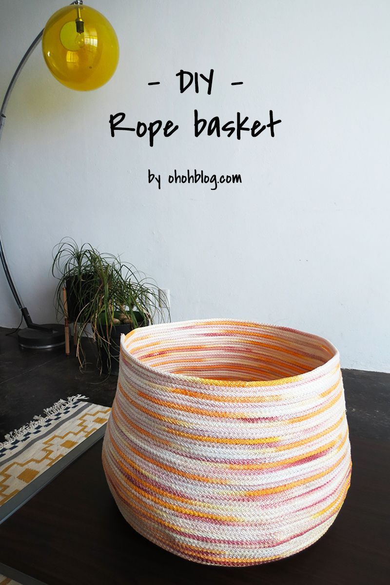 How to make a rope basket -   14 fabric crafts DIY rope basket ideas