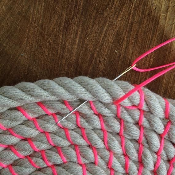 14 fabric crafts DIY rope basket ideas
