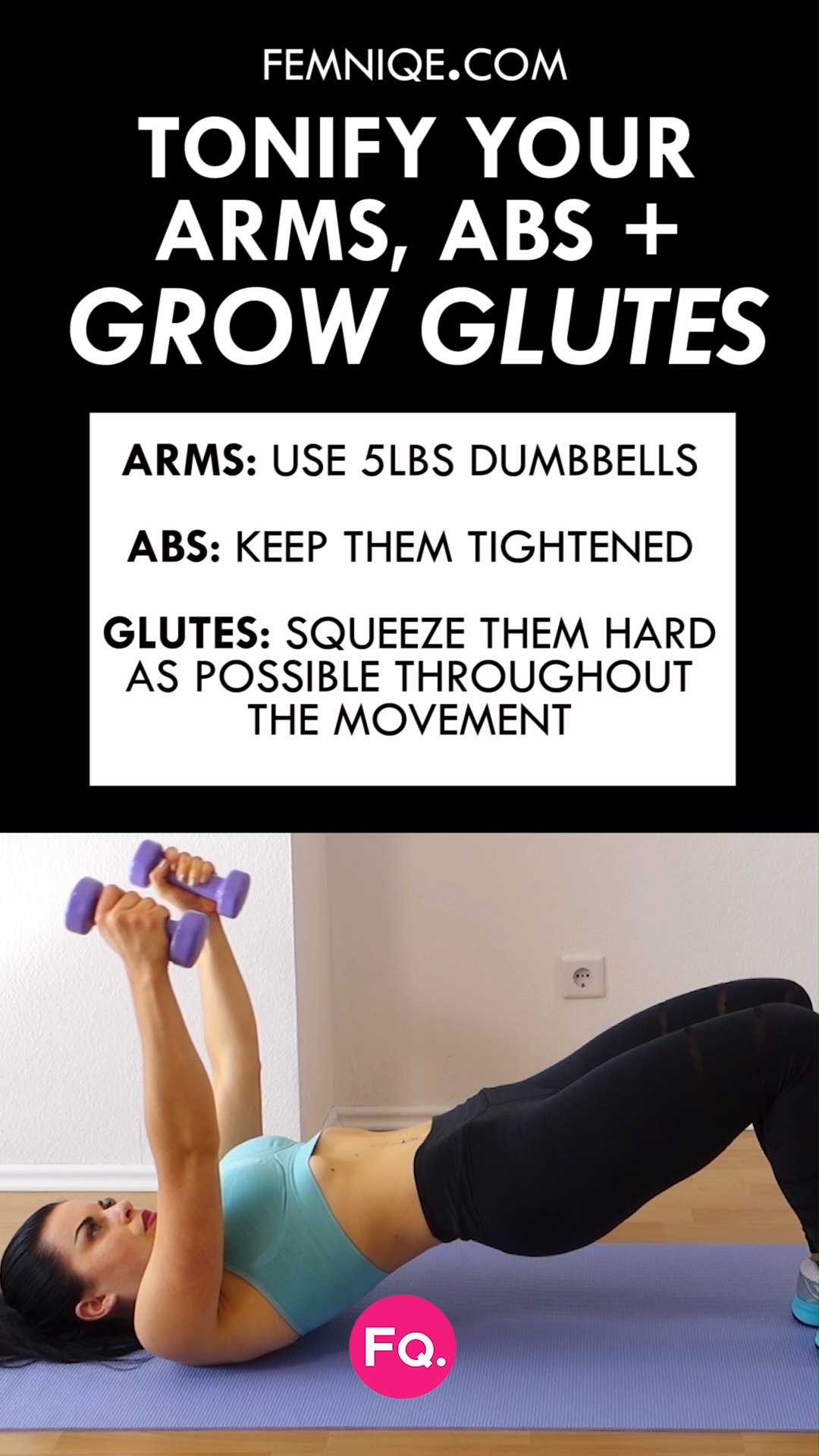 Try This 8 Minute Abs, Arms and Glutes Workout (Thighs Too!) -   14 fitness Videos pictures ideas