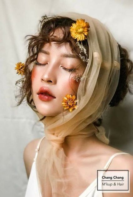 63+ Trendy Photography Flowers Woman Faces -   14 makeup Photography flowers ideas