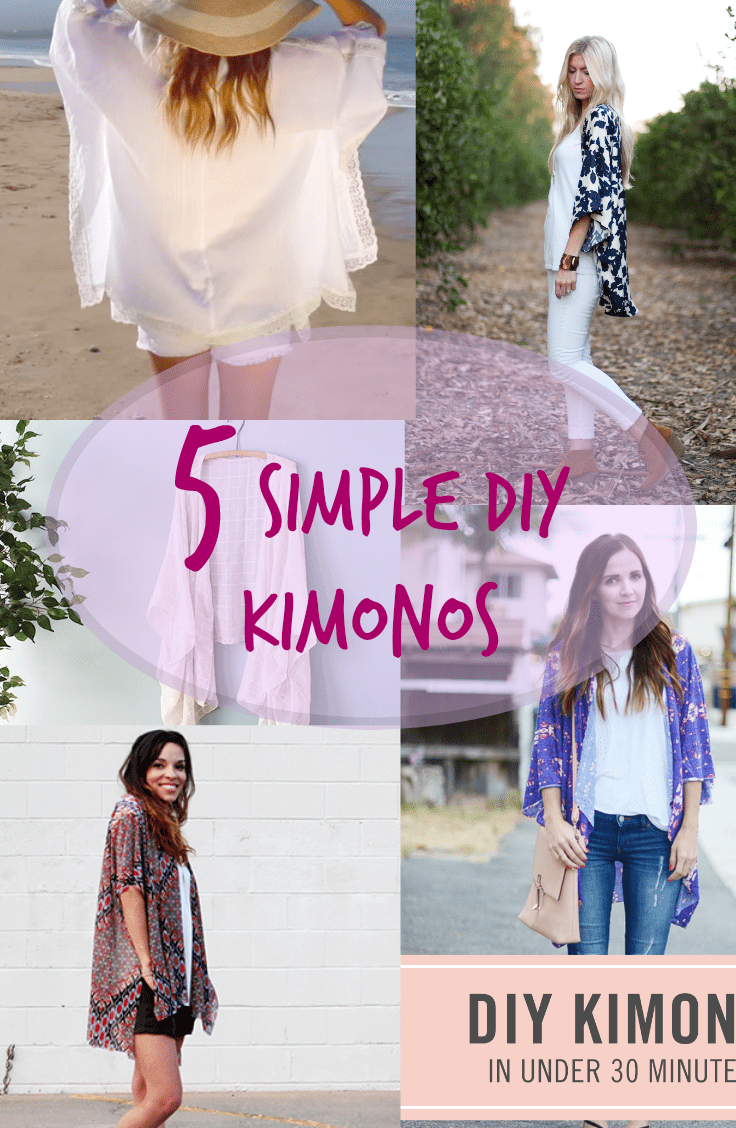 5 SIMPLE DIY KIMONOS -   15 DIY Clothes Bleach summer ideas