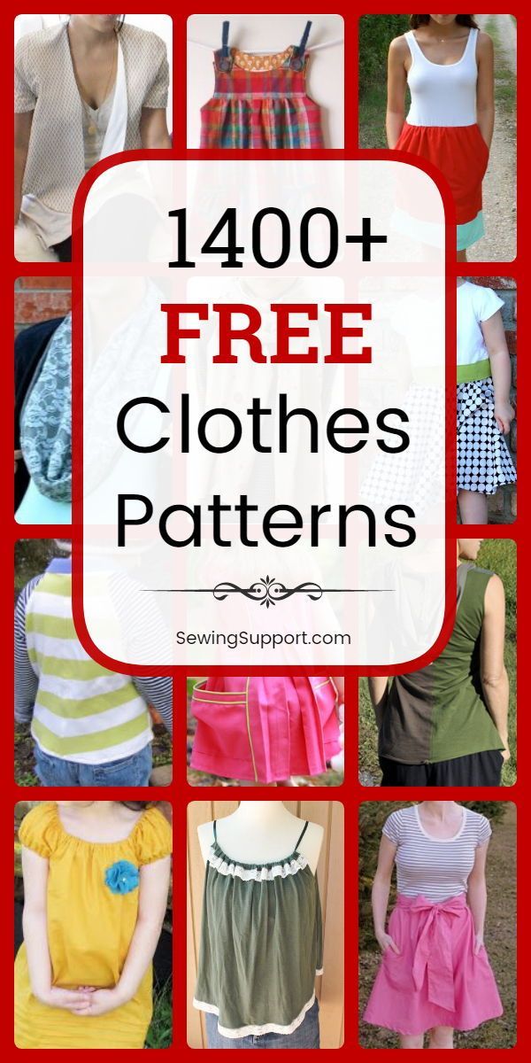 1300+ Free Clothing Patterns -   15 DIY Clothes Dress beginners sewing ideas