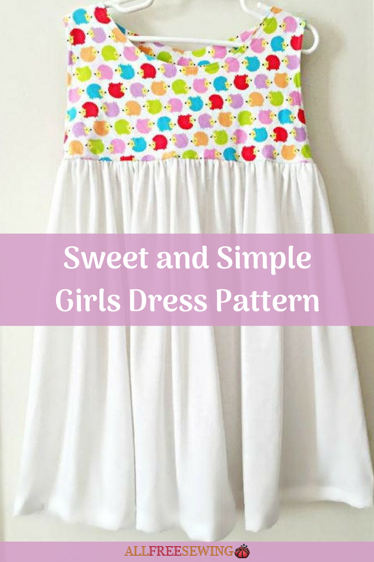 Sweet and Simple Girls Dress Pattern -   15 DIY Clothes Dress beginners sewing ideas