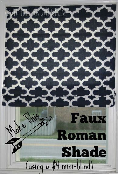 Faux Roman Shade From a $4 Mini Blind -   15 diy projects For Bedroom roman shades ideas
