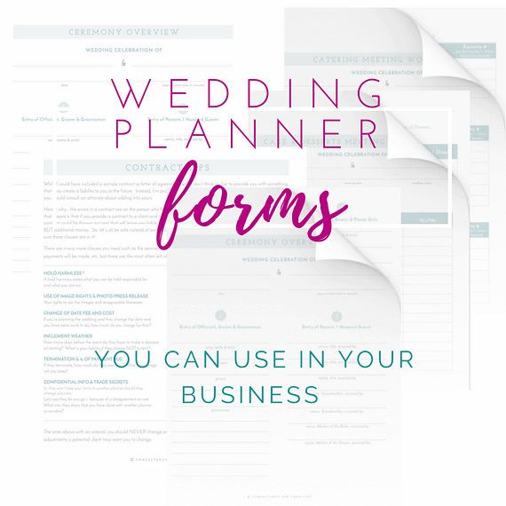 Wedding Planner Forms - Printable Business Forms - NO Photoshop Required! -   15 Event Planning Logo projects ideas