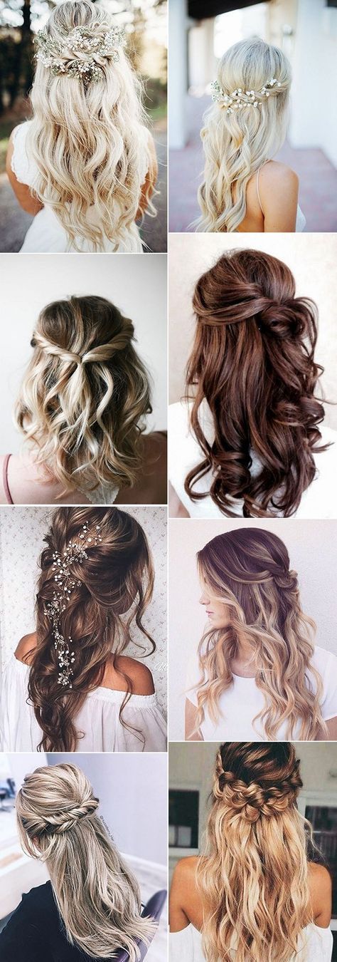 Top 20 Half Up Half Down Wedding Hairstyles for 2018/2019 - Page 2 of 2 -   15 hairstyles Half Up Half Down up dos ideas