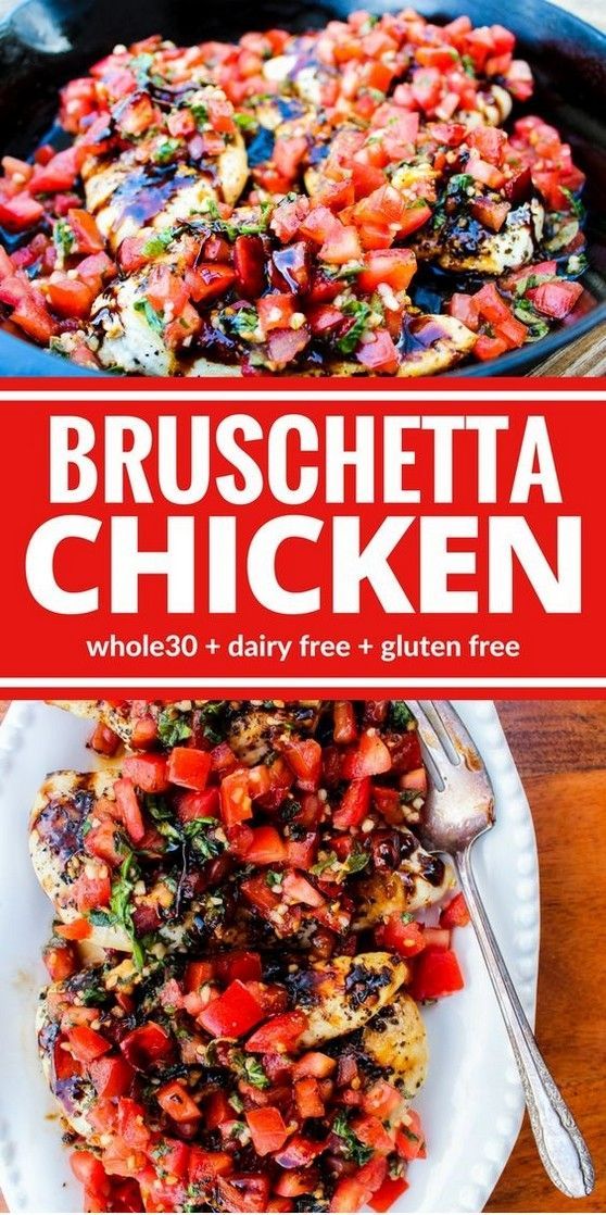 Healthy Bruschetta Chicken | Clean Eating Recipes | #rumahtabloid -   15 healthy recipes On A Budget breakfast ideas