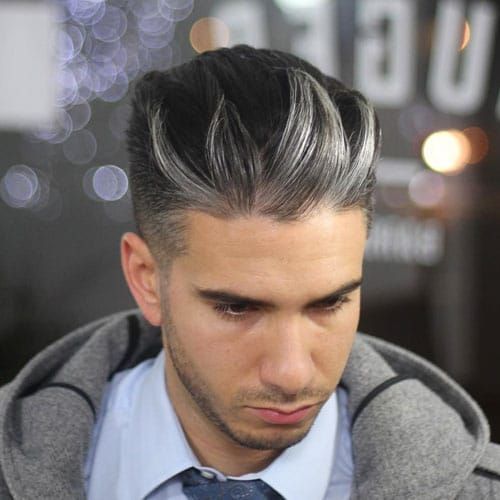 Men Hairstyles With Highlights -   15 silver hair Men ideas