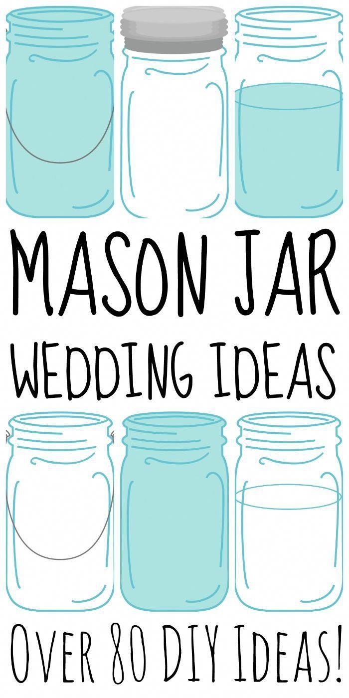 Over 80 Mason Jar Wedding Ideas -   15 wedding Blue mason jars ideas