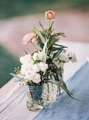 Slate Blue and Dusty Rose Wedding Ideas -   15 wedding Blue mason jars ideas