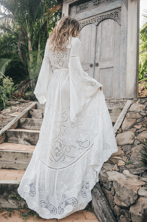 spell designs - Gwyndolyn Wrap Gown | Size: 8 | Bridal Gown | Size 8 | Only $400.00 -   15 wedding Boho hippie ideas