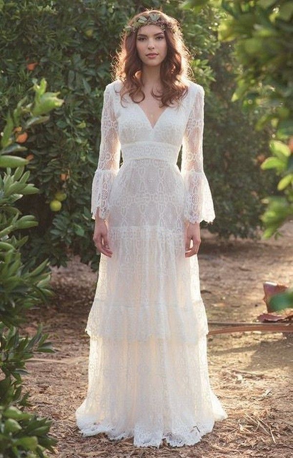 20 Gorgeous Boho Wedding Dresses To Get Inspired -   15 wedding Boho hippie ideas