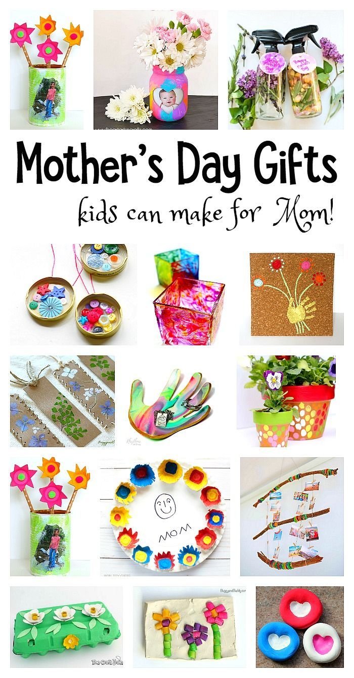 Mother's Day Homemade Gifts for Kids to Make -   16 diy projects For Mom kids ideas