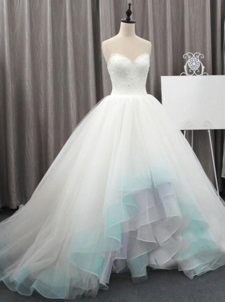 Colored Wedding Dresses,High Low Wedding Dress,Tulle Wedding Dress,Unique Wedding Dress,WD00160 -   16 dress Modest bags ideas