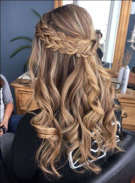 44 Trendy hair braids brunette curls -   16 hair Prom brunette ideas