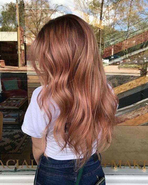 40+ Best Rose Gold Hair Color Ideas to Try -   16 hair Summer long ideas