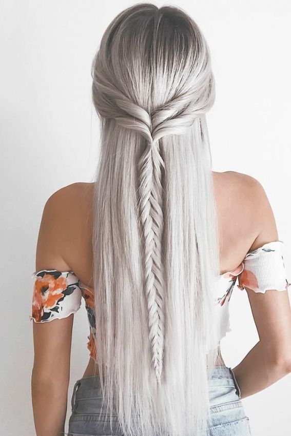 16 hairstyles Semirecogido trenza ideas