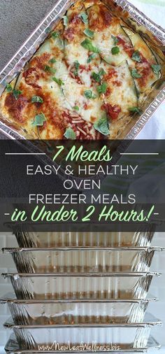 7 Easy and Healthy Oven Freezer Meals in Under 2 Hours -   16 make ahead diet Meals ideas