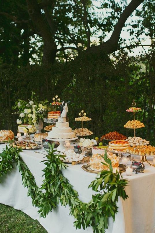 4 Tips To Style A Wedding Dessert Table And 25 Ideas -   16 outdoor desserts Table ideas