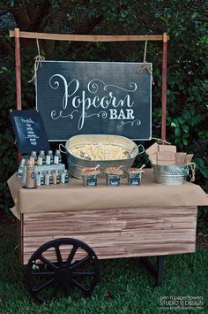 Popcorn Bar Collection - Chalkboard Edition - INSTANT DOWNLOAD -   16 outdoor desserts Table ideas