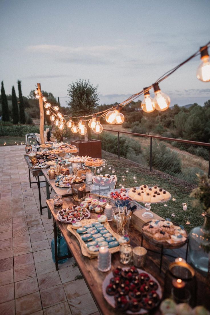 Cosmic Inspired Destination Wedding Barcelona With Epic Dessert Table -   16 outdoor desserts Table ideas