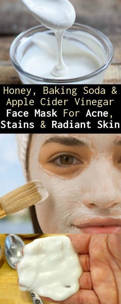 Honey, Baking Soda & Apple Cider Vinegar Face Mask For Acne, Stains & Radiant Skin -   16 skin care For Wrinkles people ideas