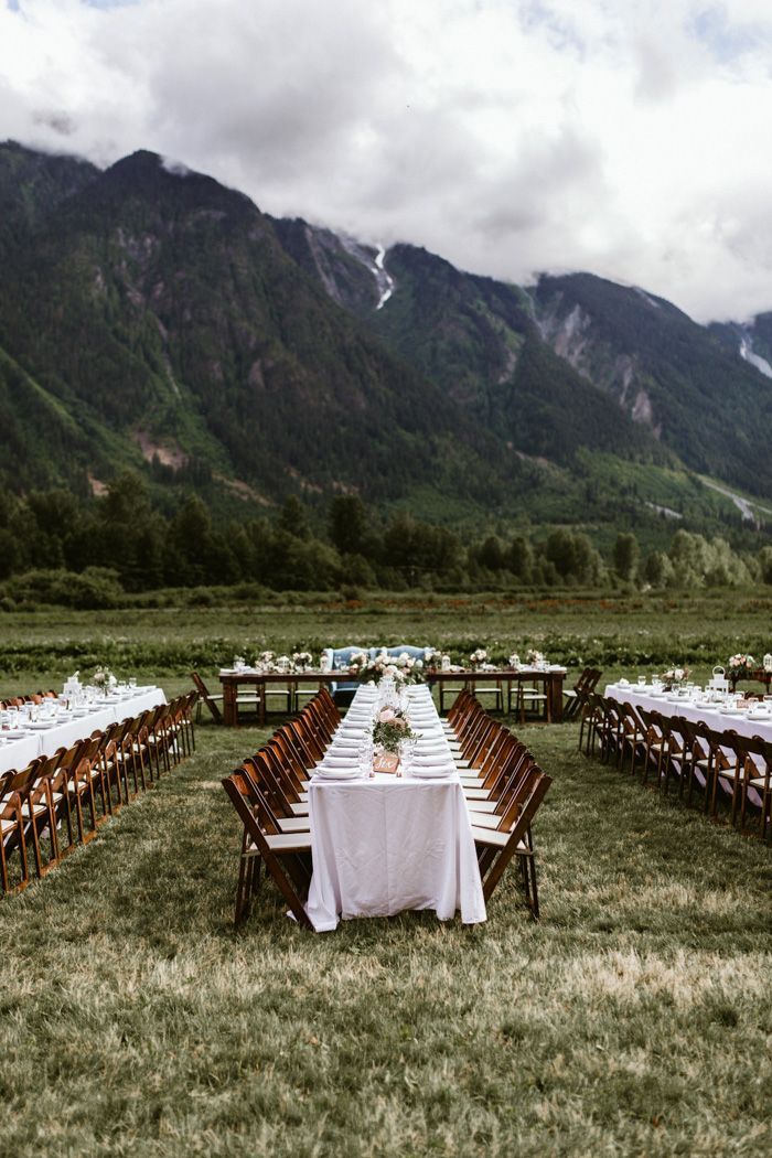 This Thoughtful North Arm Farm Wedding Has the Most Jaw-Dropping Mountain Backdrop -   16 wedding Outdoor farm ideas