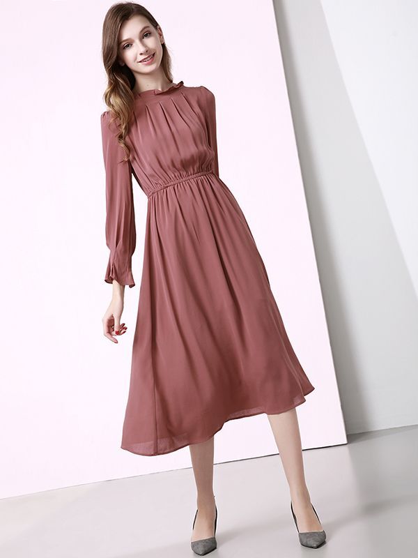Cameo Brown Gathered Detail Midi Dress -   17 dress Midi formatura ideas