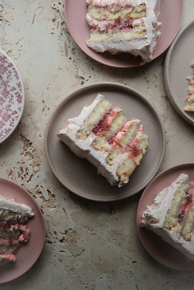 Rhubarb, Rose and Almond Cake with White Chocolate Swiss Meringue Buttercream -   17 gourmet cake Flavors ideas