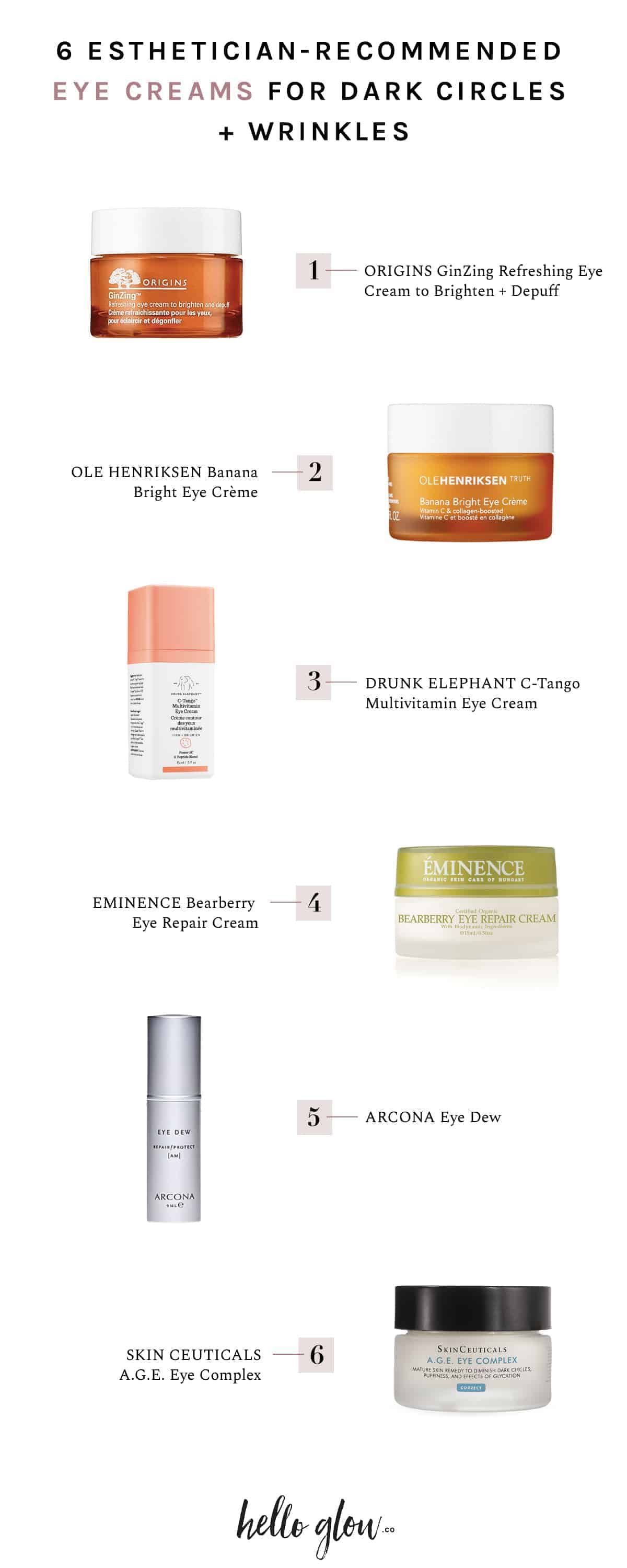 6 Esthetician-Recommended Eye Creams for Dark Circles + Wrinkles -   17 skin care Beauty eye creams ideas
