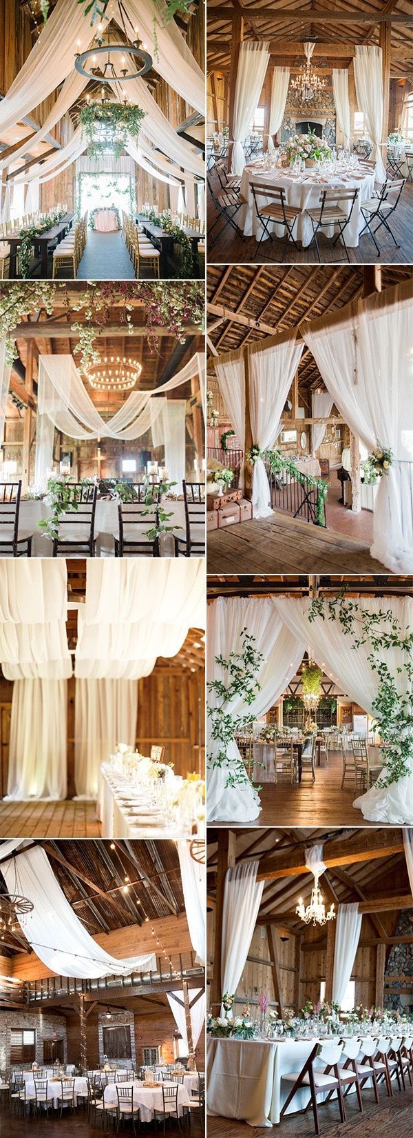 Trending-20 Brilliant Wedding Reception Ideas with Draped Fabric for 2019 - Page 2 of 2 -   17 wedding Barn diy ideas