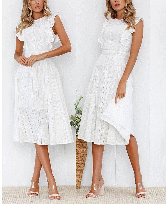 Lotus Lace Sleeveless Midi Dress -   17 white dress Midi ideas