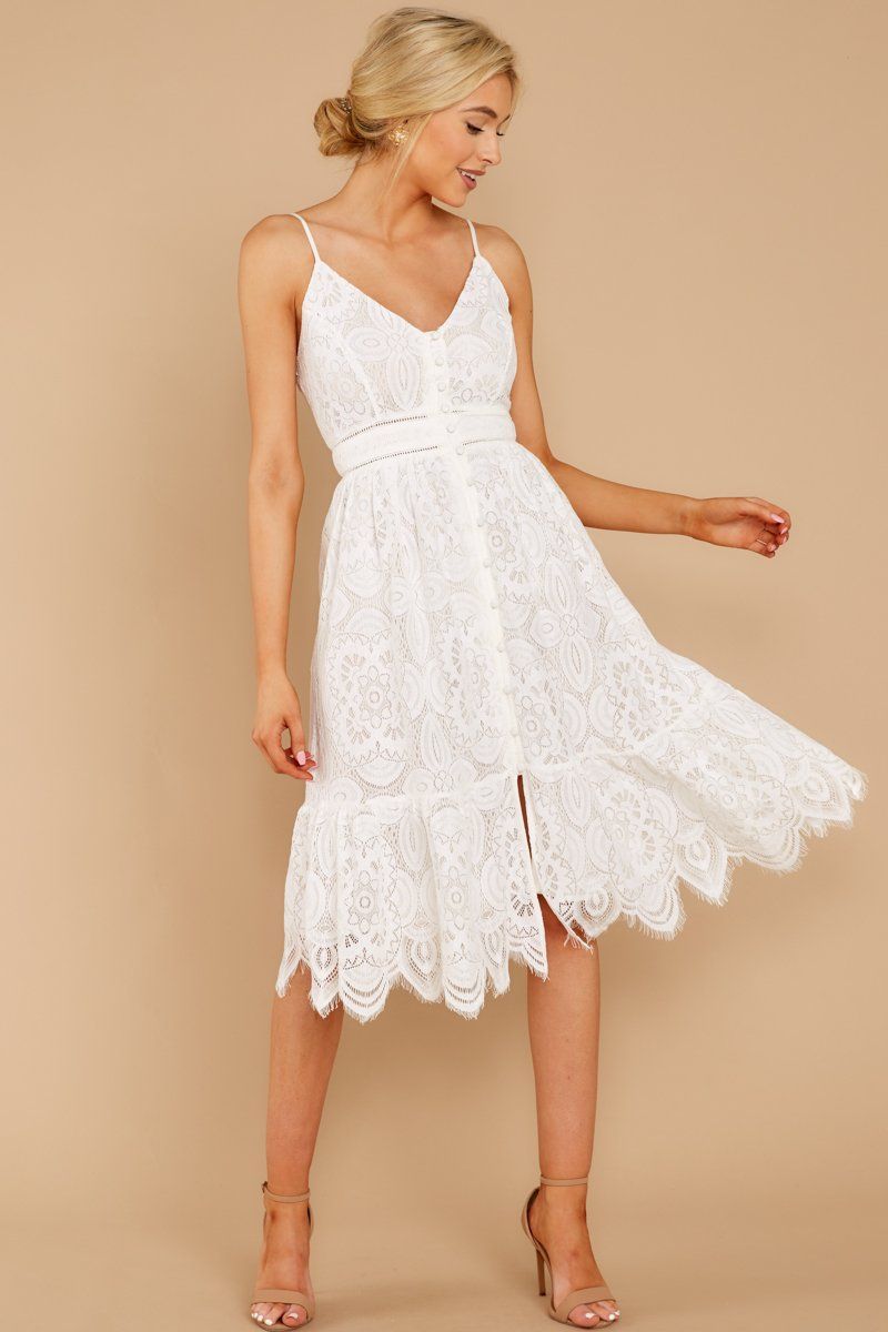 A Little Enchantment White Lace Dress -   17 white dress Midi ideas