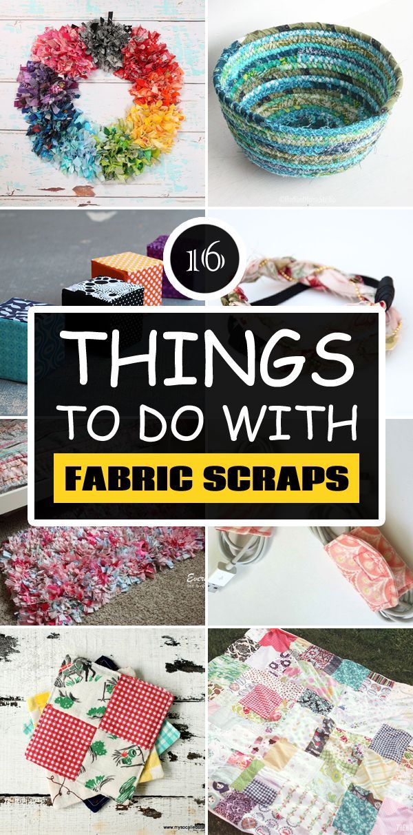 16 Creative, Easy and Fun Things To Do with Fabric Scraps -   18 fabric crafts Easy gifts ideas