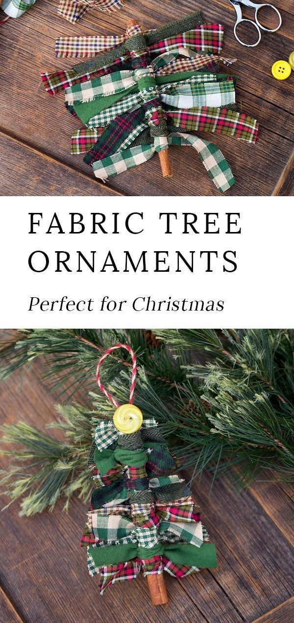 How to Make Primitive Scrap Fabric Tree Ornaments -   18 fabric crafts Easy gifts ideas