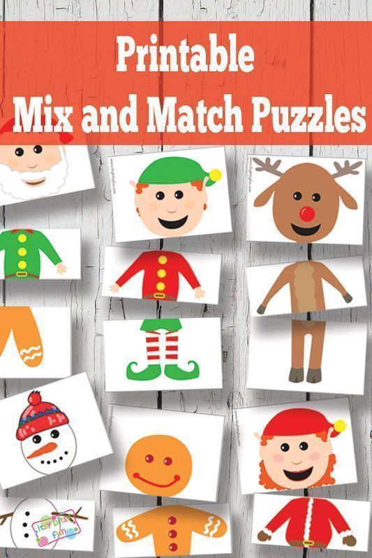 Printable Christmas Puzzles {Busy Bag -   18 holiday Activities christmas ideas