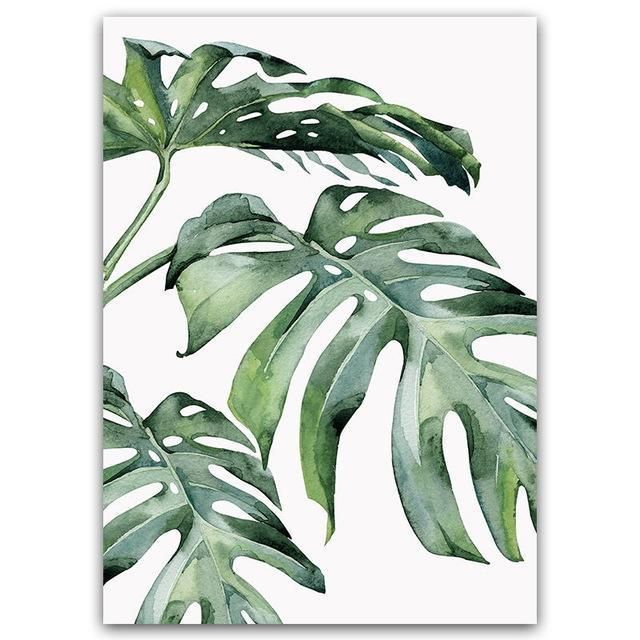 Tropical Plants Canvas Wall Art -   18 plants Painting on wall ideas