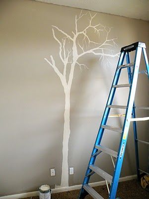Tree Mural Tutorial -   18 plants Painting on wall ideas
