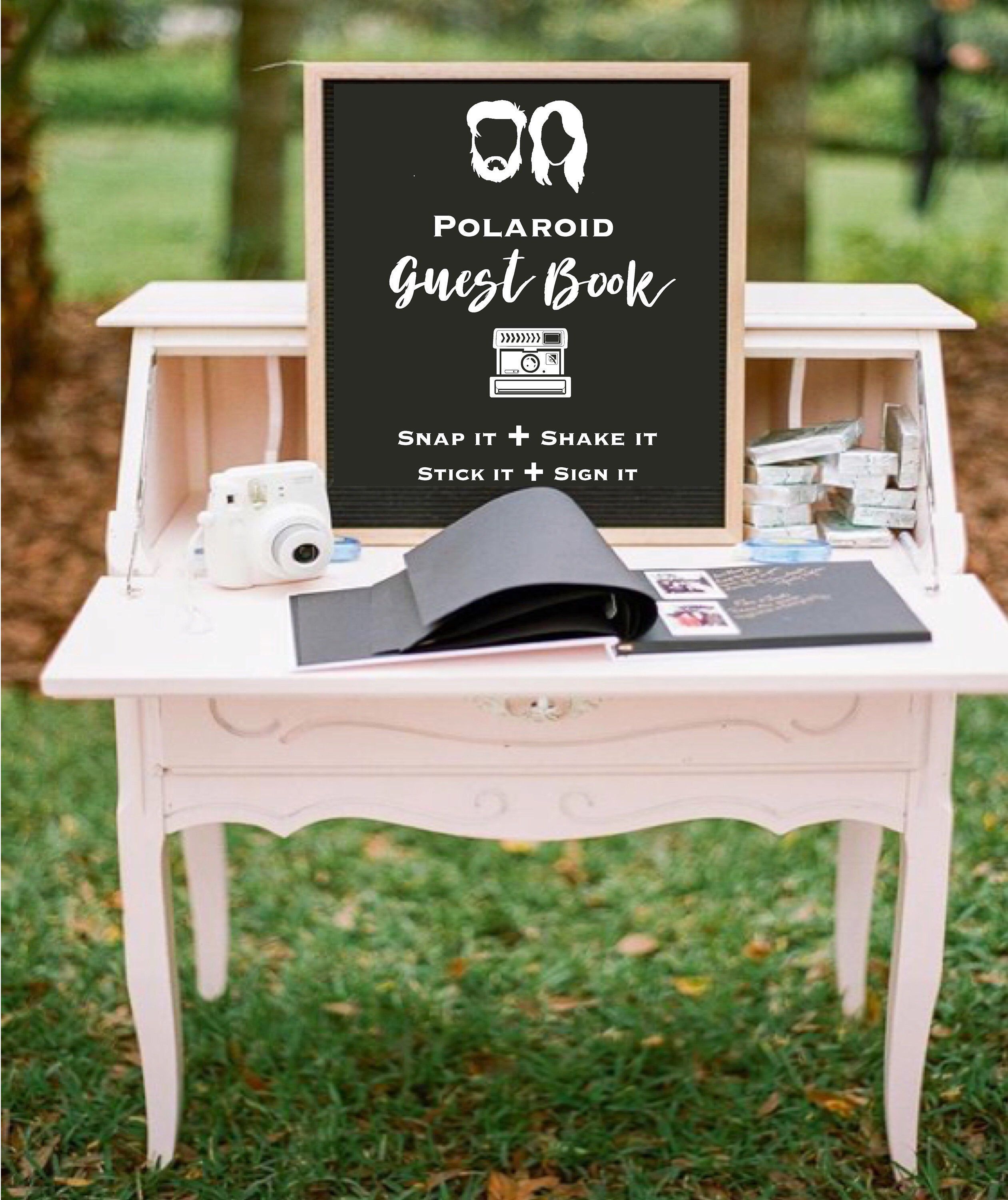 Photo Guest book Sign, Wedding Photo Guestbook Sign, Photo Guestbook Printable, Wedding Reception, Script Font, Instant Download -   19 backyard wedding ideas
