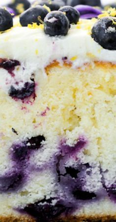 Cream Cheese Lemon Blueberry Pound Cake -   19 cake Cheese treats ideas