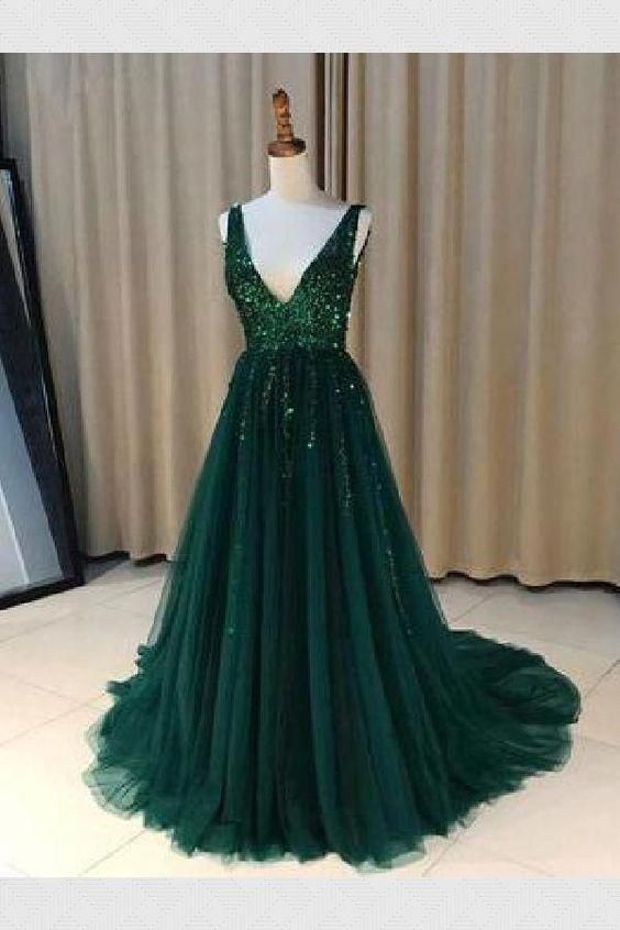 Dark Green Prom Dress, Evening Dress, Formal Dresses, Graduation School Party Dance Dress, DT0386 -   19 evening dress 2018 ideas