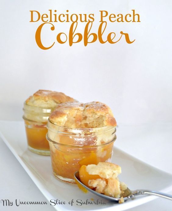 Peach Cobbler in a Jar -   20 cake Cute in a jar ideas