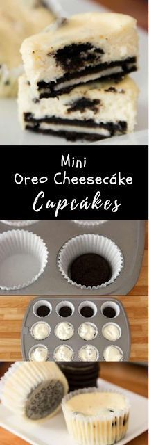 Mini Oreo Cheesec?ke Cupc?kes -   8 desserts Oreo cheesecake ideas