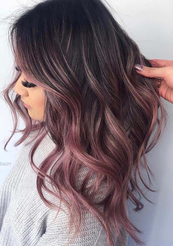 9 dyed hair Rose Gold ideas