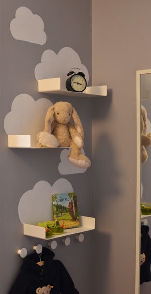 Cloud shelves for the kids room