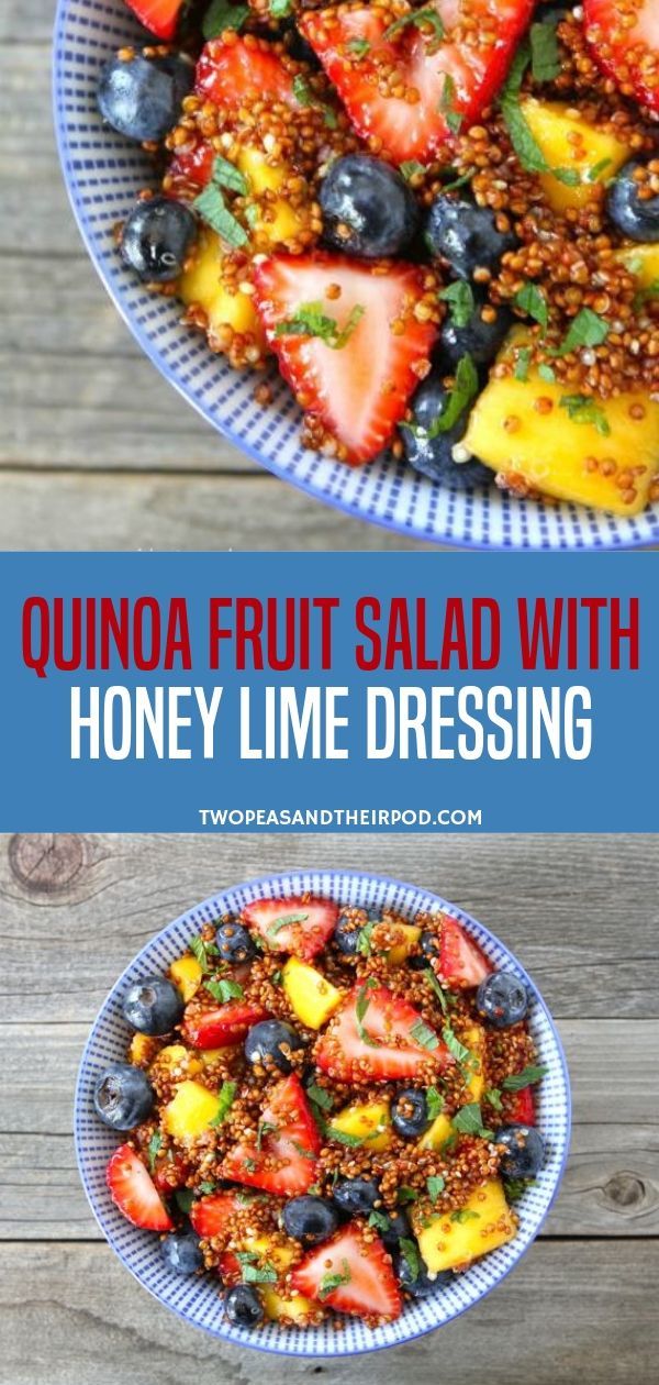 Quinoa Fruit Salad with Honey Lime Dressing -   10 healthy recipes Quinoa honey ideas