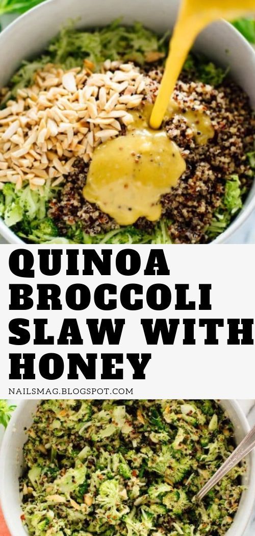 Quinoa Broccoli Slaw with Honey-Mustard Dressing -   10 healthy recipes Quinoa honey ideas